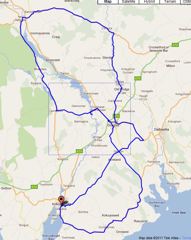Galloway ReCycle Sportive Medium Route Map